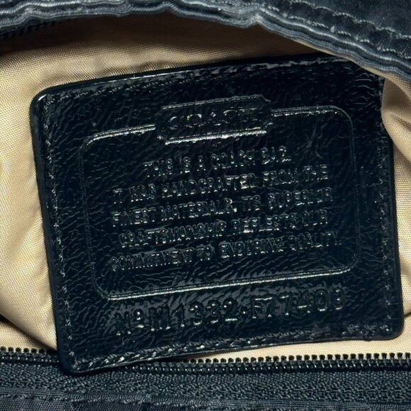 Coach Signature Black Nylon Crossbody Shoulder Getaway Bag - Picture 5 of 5